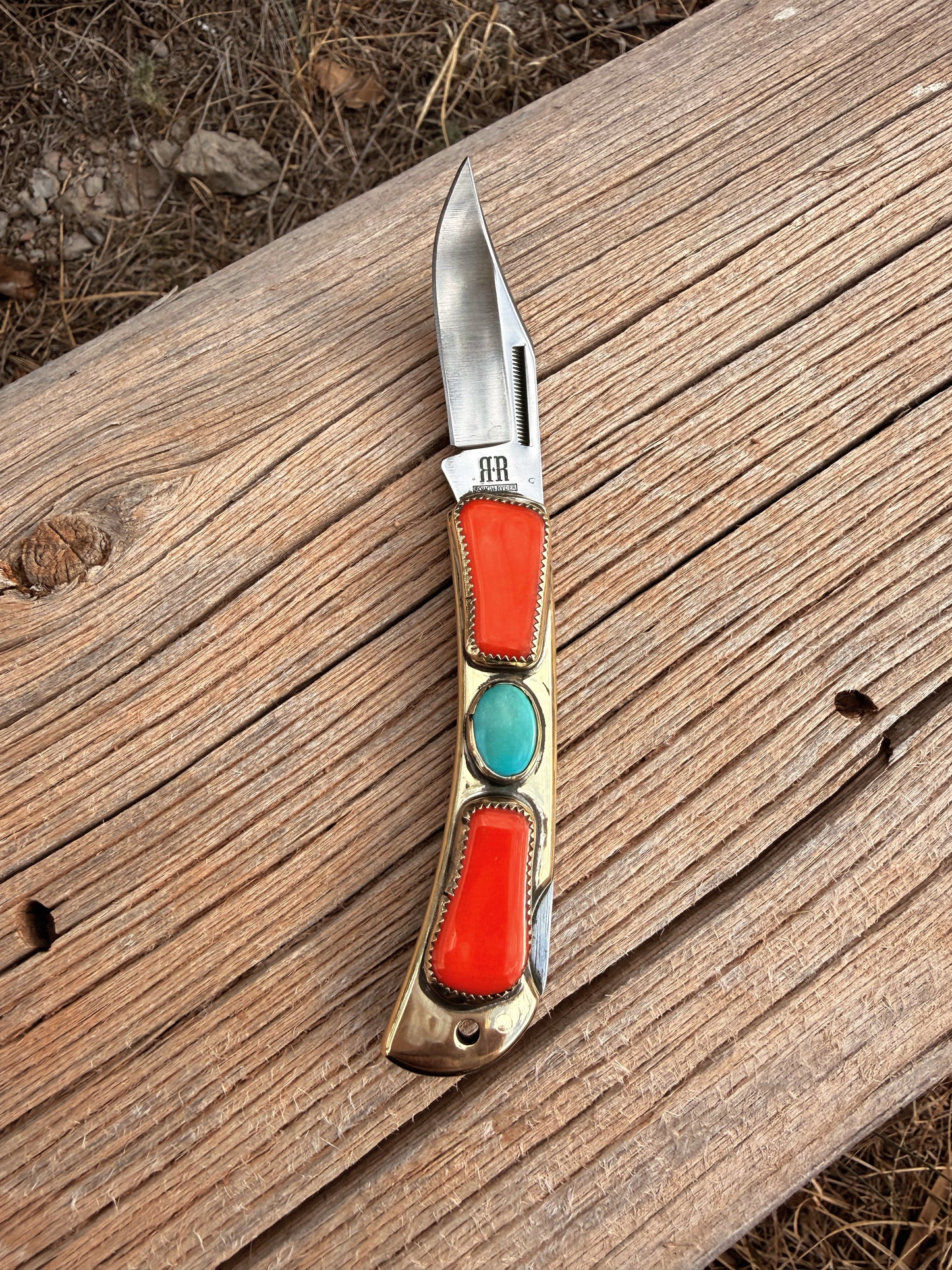 Red and Turquoise Pocket Knife- Design Your Own!