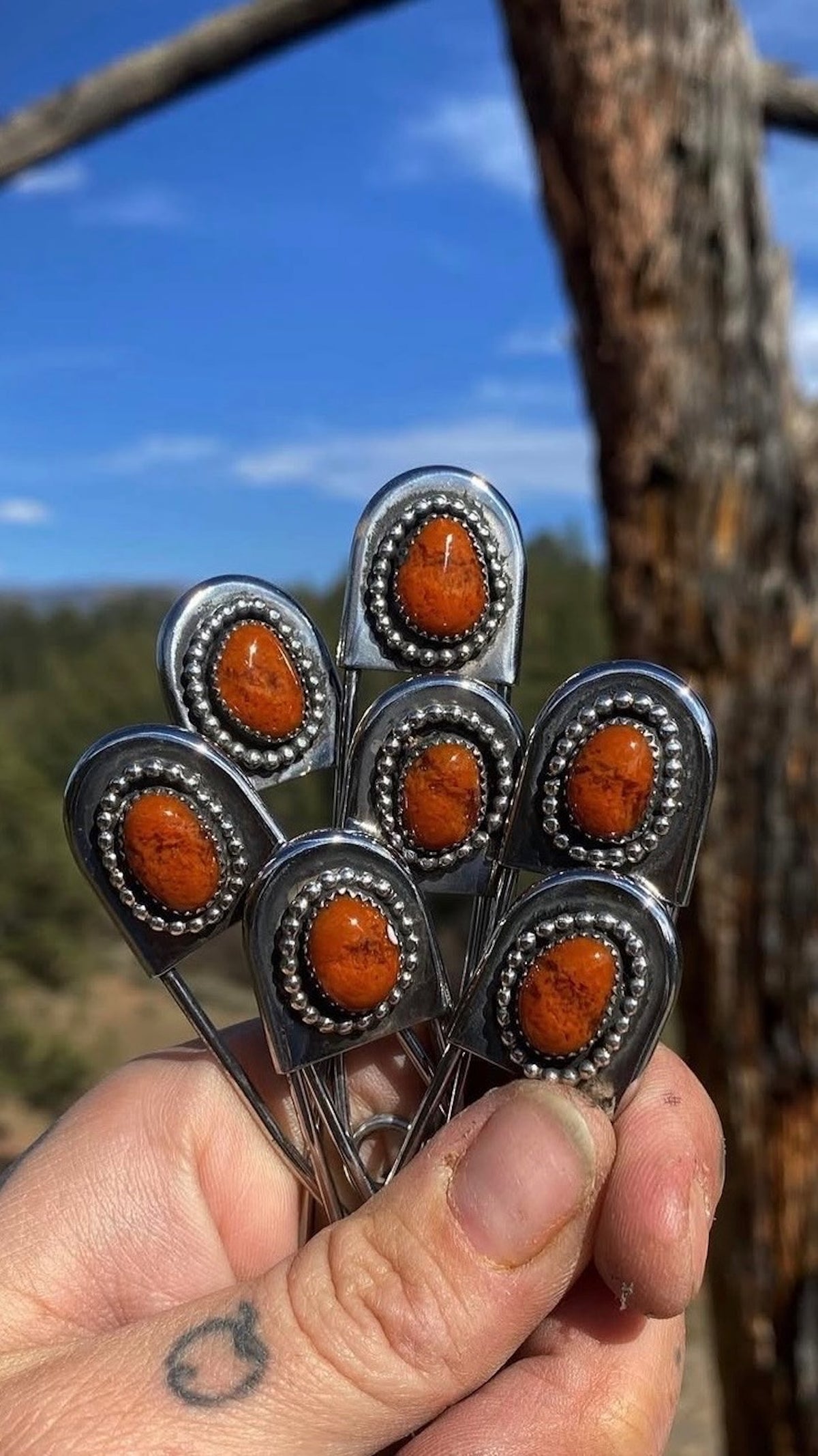 Burnt Sienna Safety Pin 3”