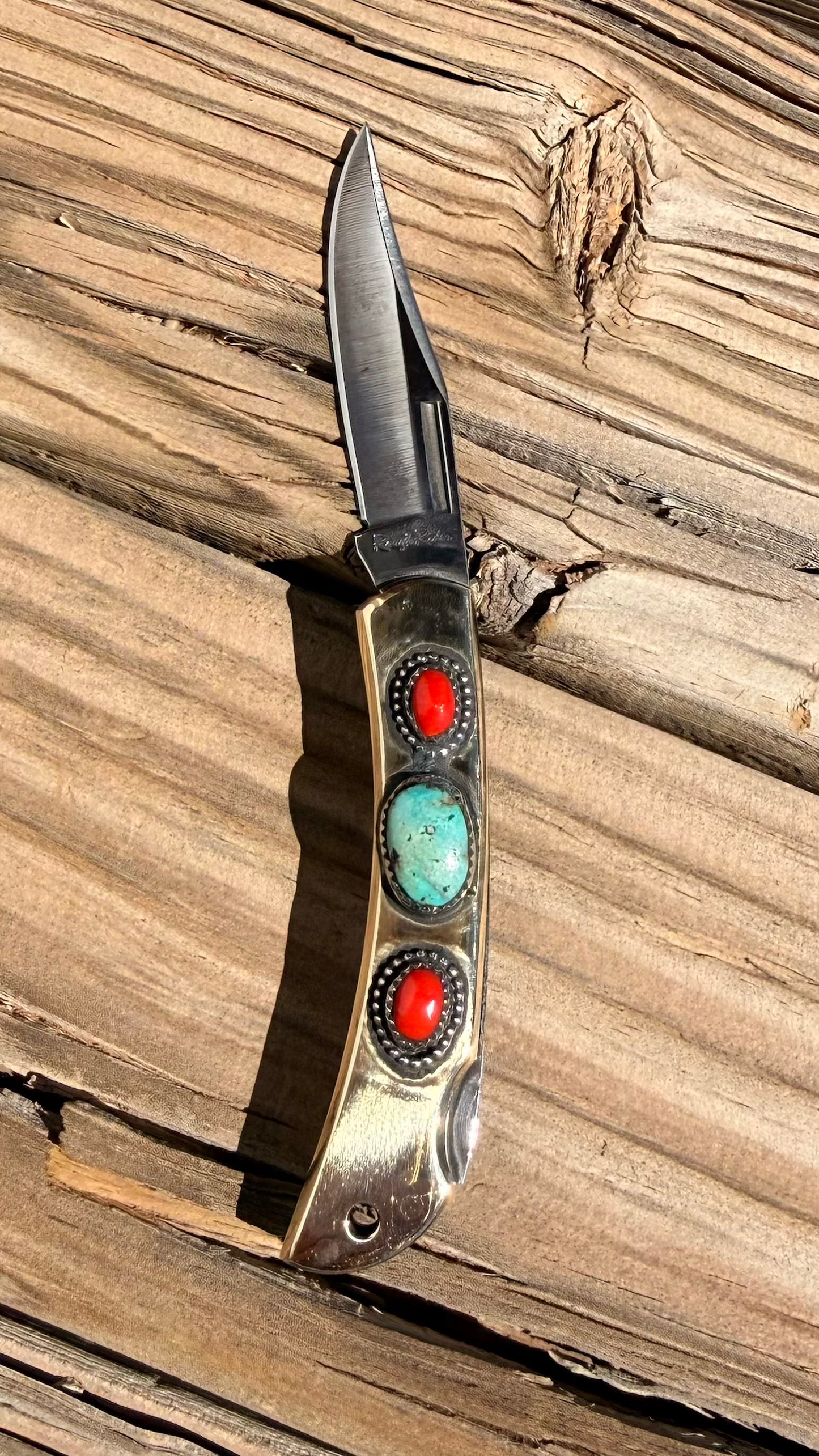 Red and Turquoise Pocket Knife- Design Your Own!